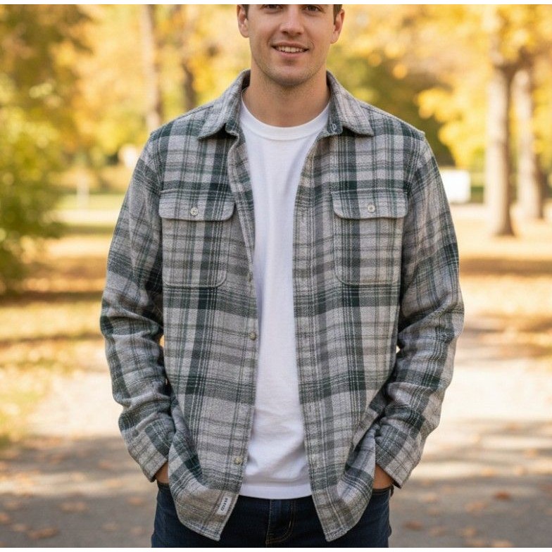 The North Face Size S Flannel Shirt Plaid Long Sleeve Button Up Outdoors Cabin